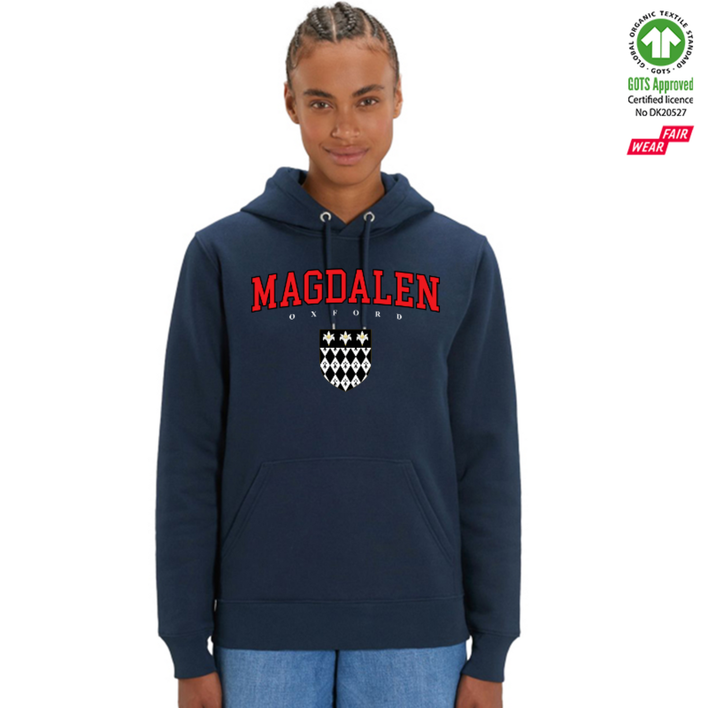 Magdalen Hoox Organic Hoody Printed