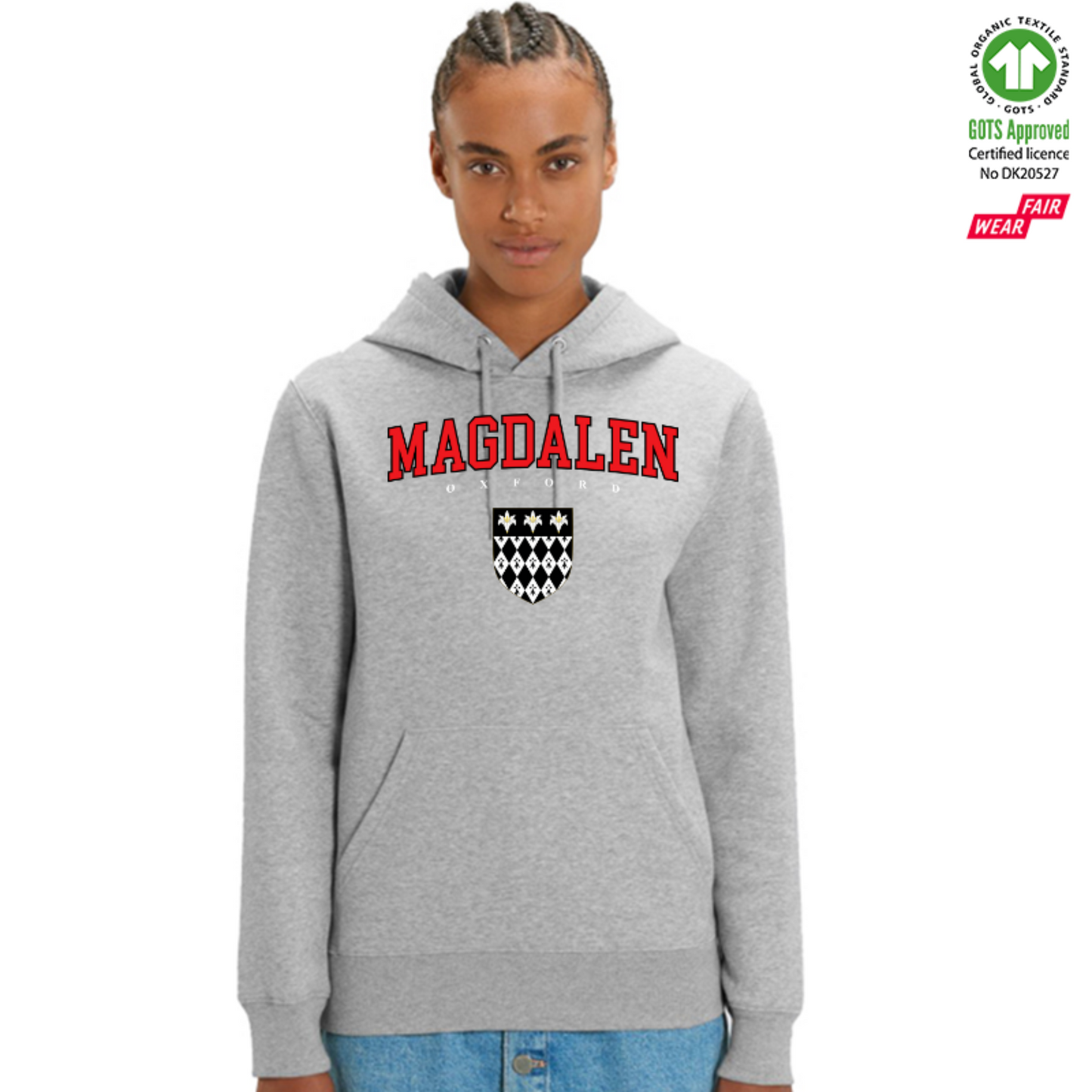 Magdalen Hoox Organic Hoody Printed