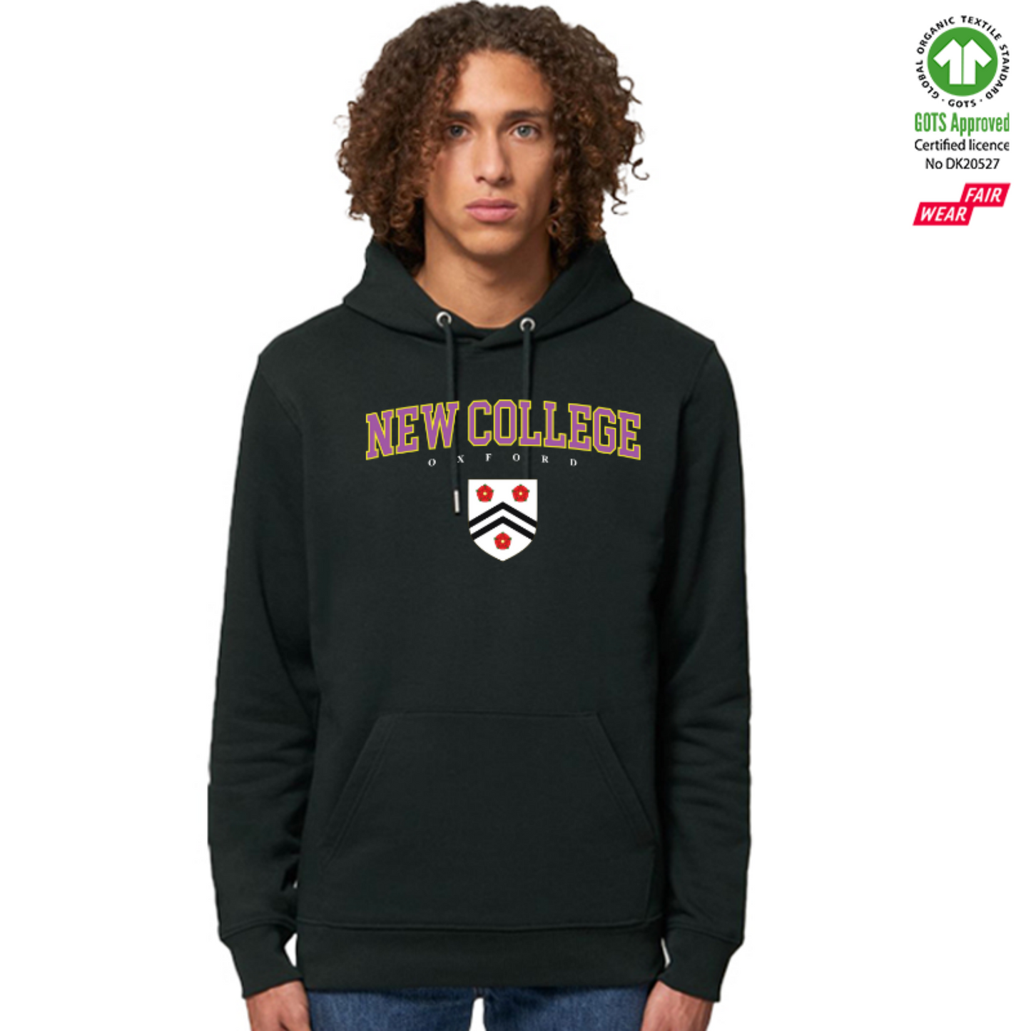 New College Hoox Organic Hoody Printed