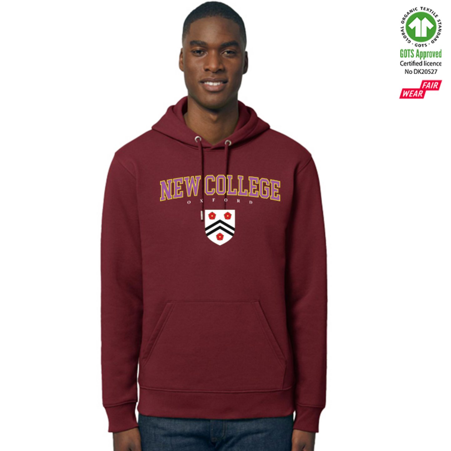 New College Hoox Organic Hoody Printed