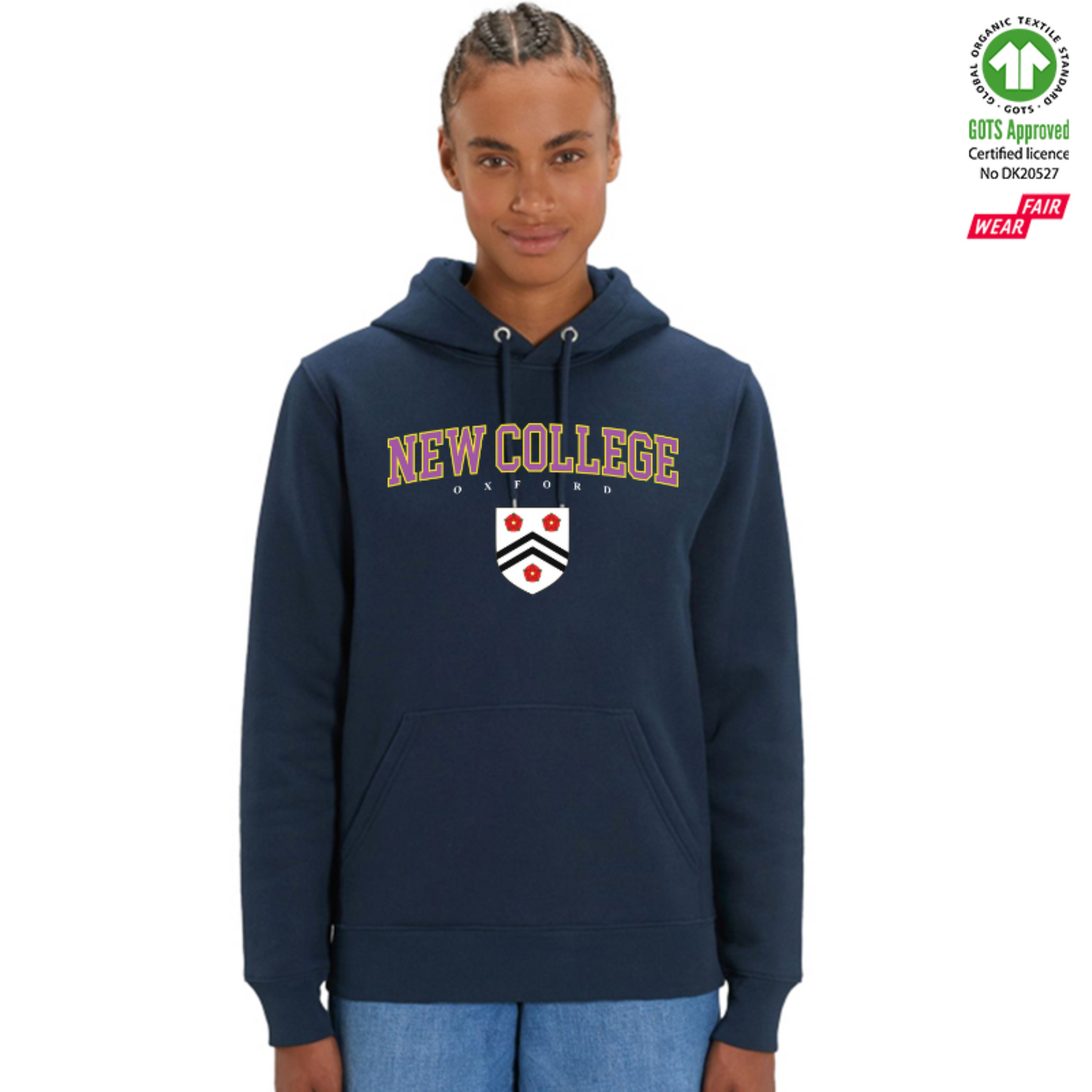 New College Hoox Organic Hoody Printed