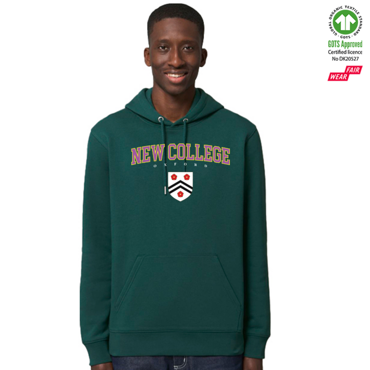 New College Hoox Organic Hoody Printed