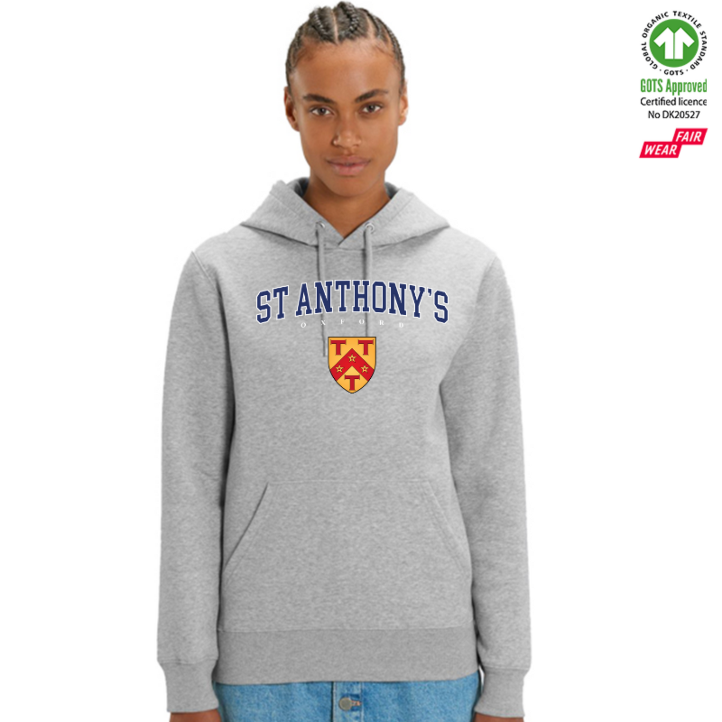 St Anthonys Hoox Organic Hoody Printed