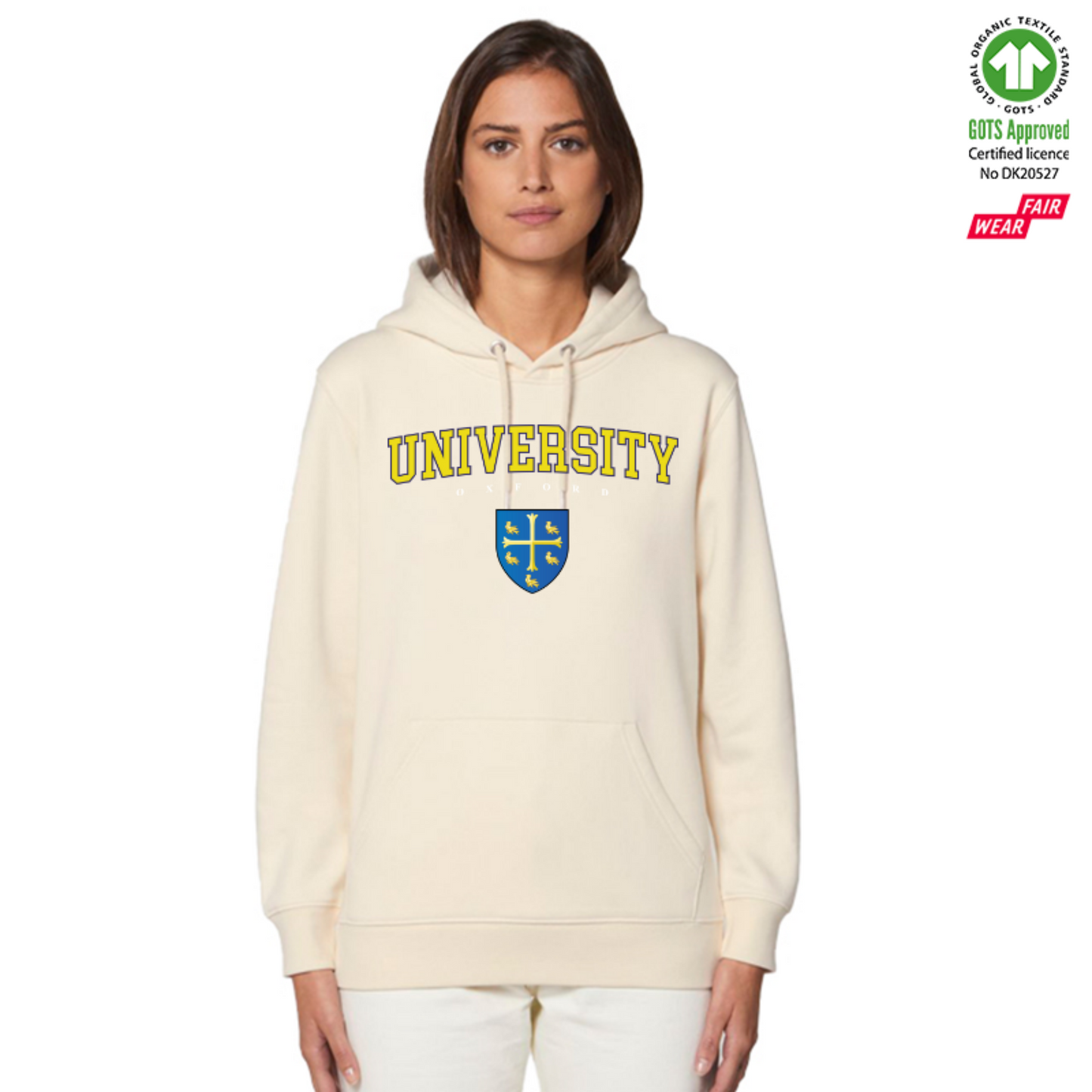 University Hoox Organic Hoody Printed