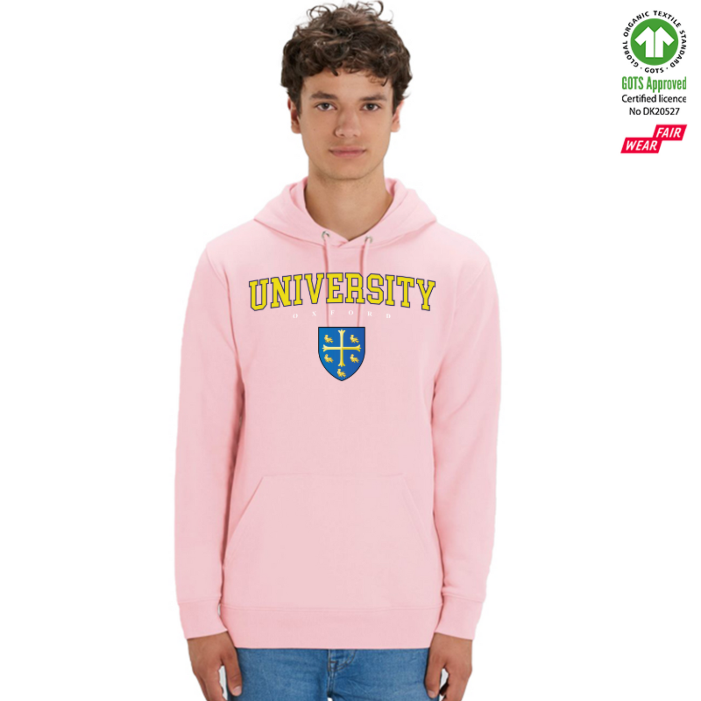 University Hoox Organic Hoody Printed