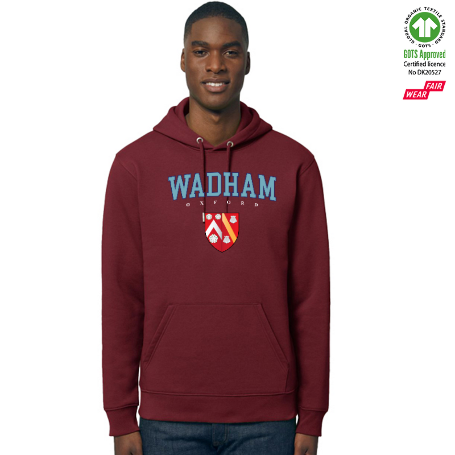 Wadham Hoox Organic Hoody Printed