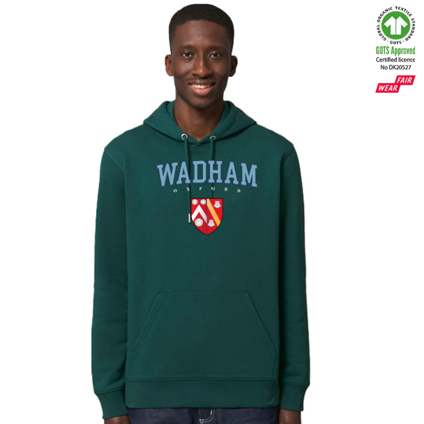 Wadham Hoox Organic Hoody Printed