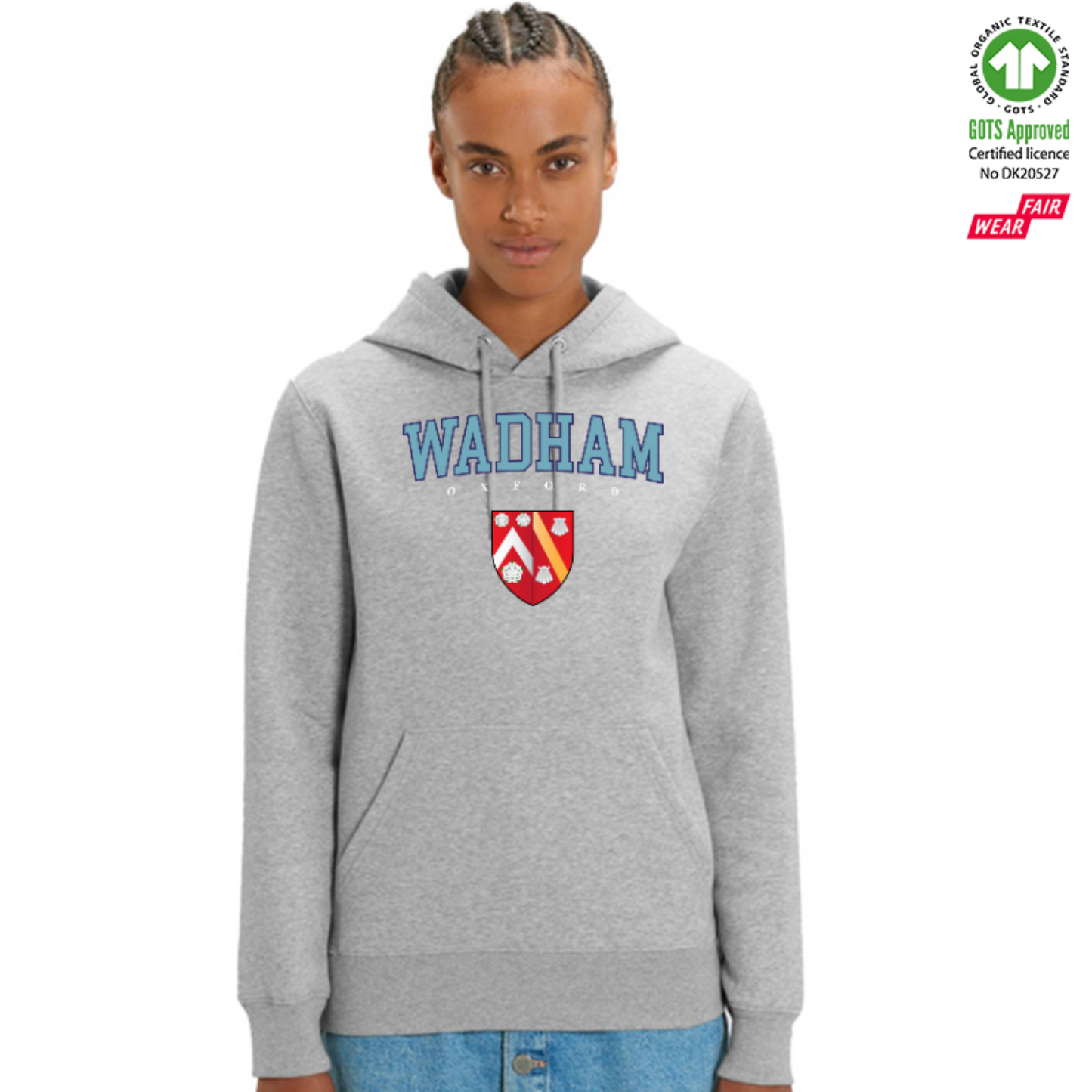 Wadham Hoox Organic Hoody Printed