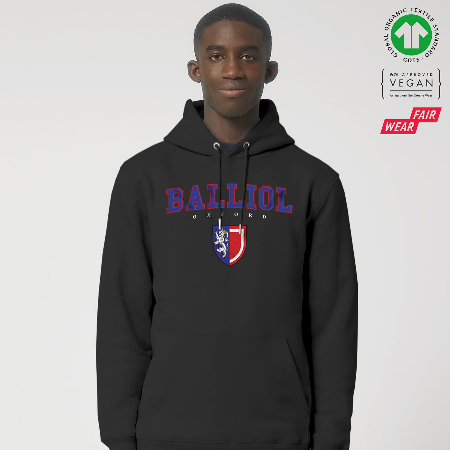 Balliol Hoox Organic Hoody Printed