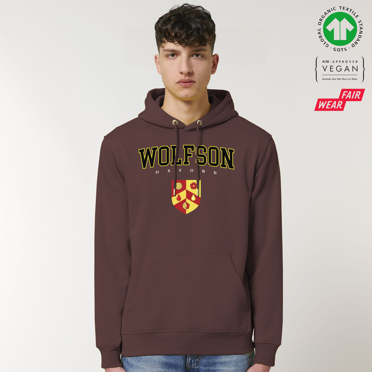 Wolfson Hoox Organic Hoody Printed