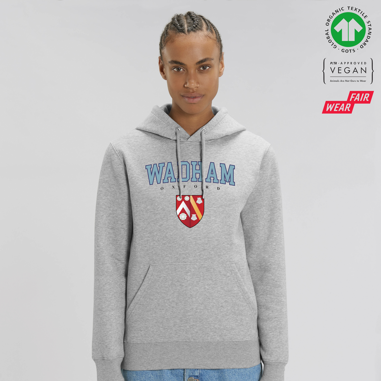 Wadham Hoox Organic Hoody Printed