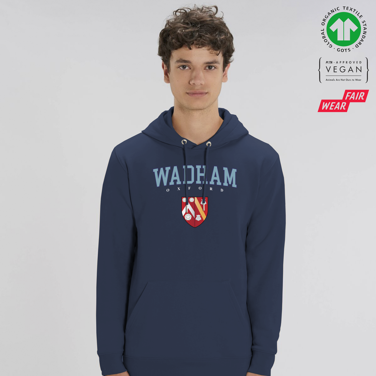 Wadham Hoox Organic Hoody Printed