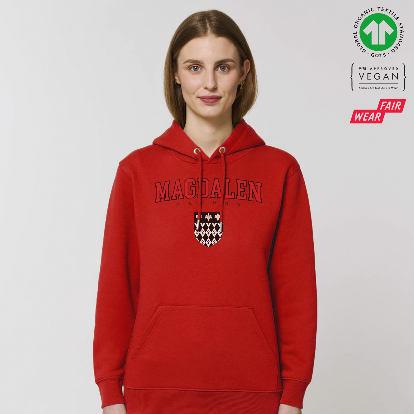 Magdalen Hoox Organic Hoody Printed