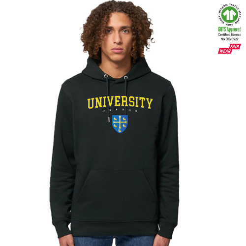 University Hoox Organic Hoody Printed